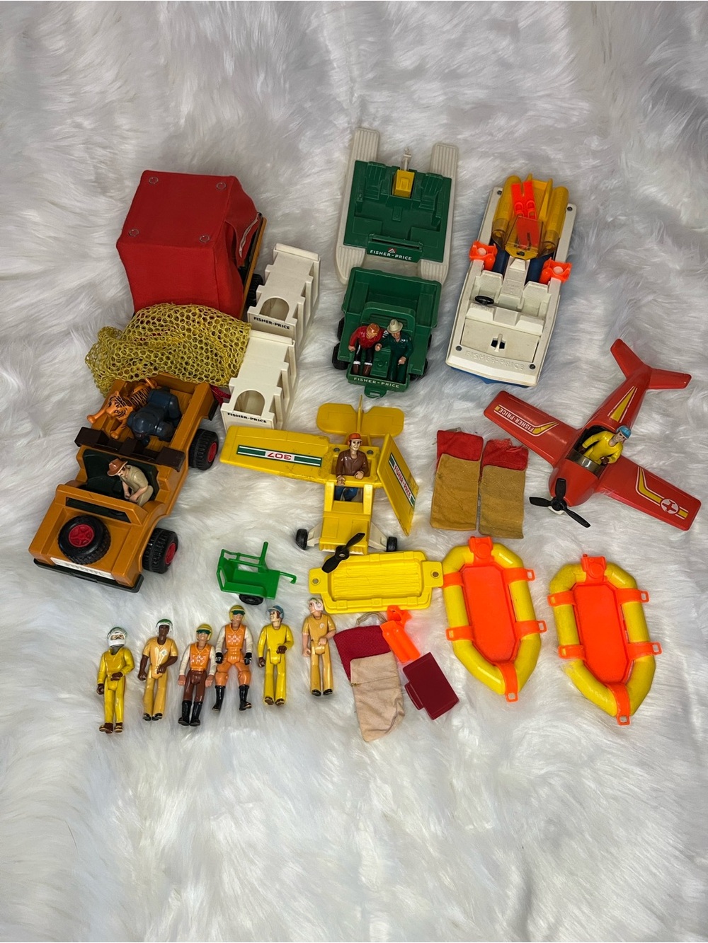 Vintage 1970’s Fisher Price Adventure People Lot - Vehicles, People, Accessories